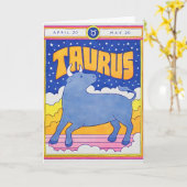 Stier Letterpress Kaart (Gele Bloem)