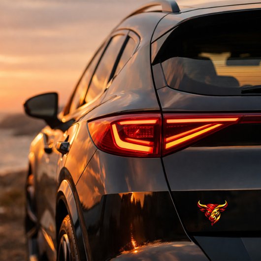 Stier Logo als Transparent Autoaufkleber Sticker