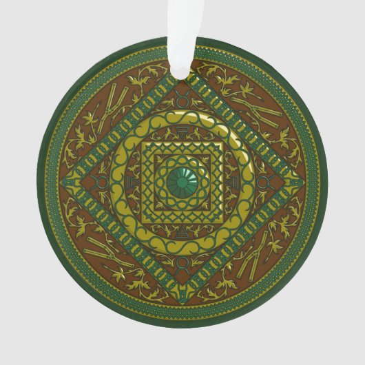 Stier Mandala Acryl Ornament (voorkant)