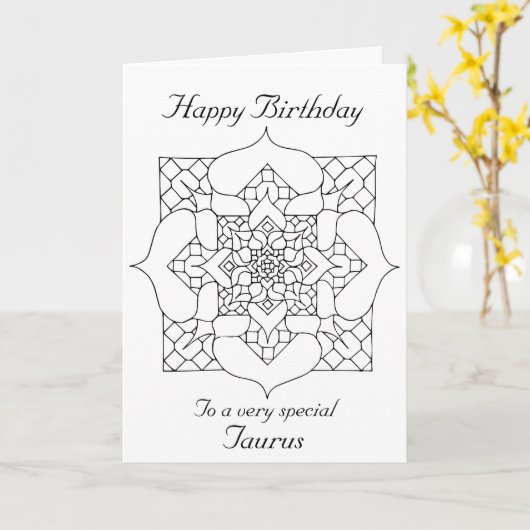 Stier Mandala: Kleur uw eigen Kaart van de (Gele Bloem)