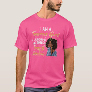 Stier Meisje Classy & Fabulous Zwart Koningin Afro T-shirt