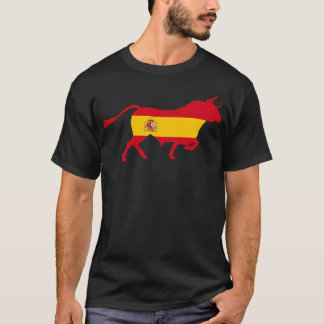 Stier met de kleuren van de vlag van Spanje T-shirt