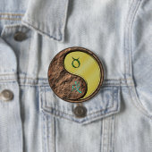 Stier & Metaal Hond Ronde Button 7,6 Cm (In situ)