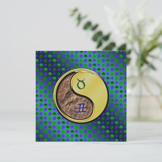 Stier & Metaal Os Kaart (Staand voorkant)