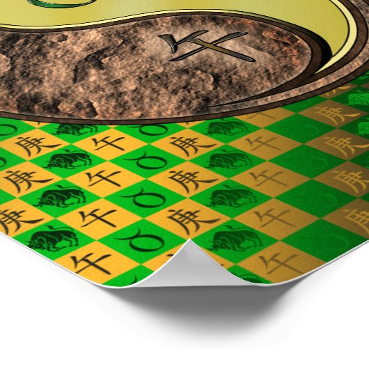 Stier & Metaal Paard Poster (Hoek)