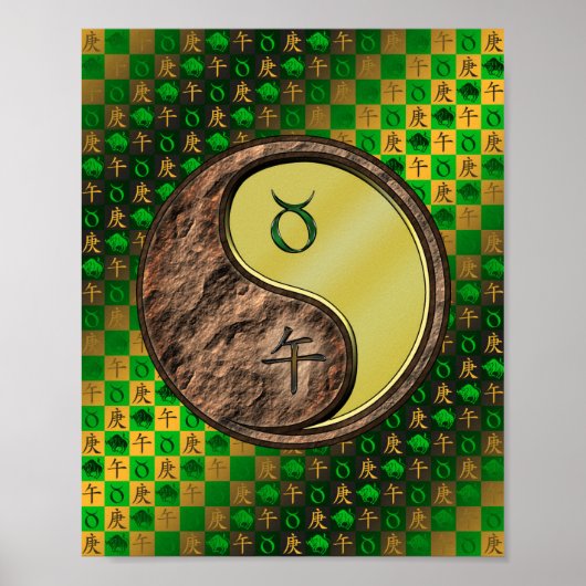 Stier & Metaal Paard Poster (Voorkant)