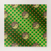 Stier & Metalen Draak Legpuzzel (Horizontaal)