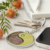 Stier & metalen haan sleutelhanger (Voorkant Rechts)