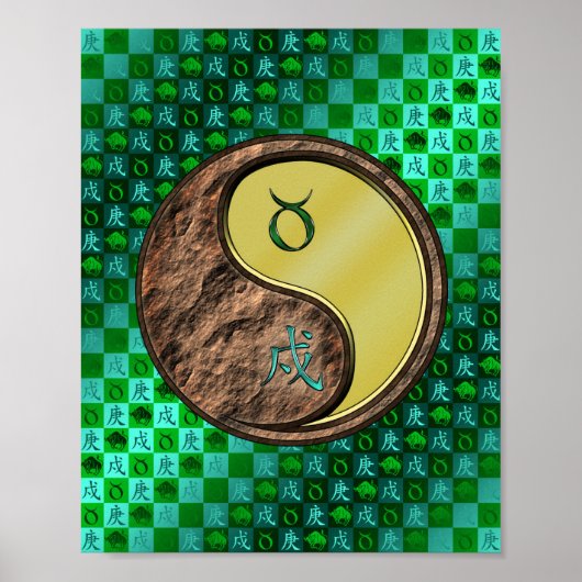 Stier & Metalen Hond Poster (Voorkant)