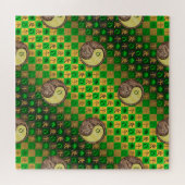 Stier & Metalen Paard Legpuzzel (Horizontaal)