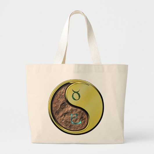 Stier & Metalen Slang Grote Tote Bag (Voorkant)