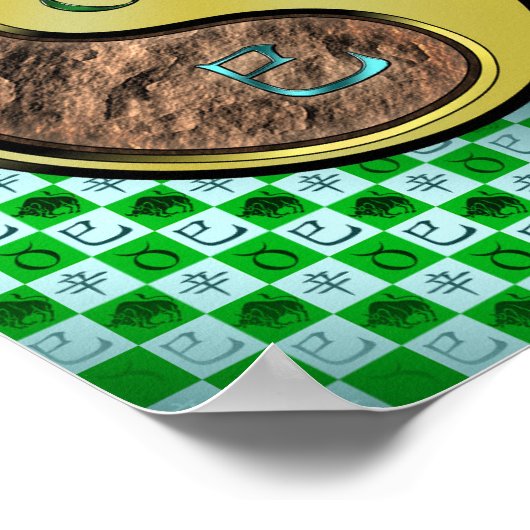 Stier & Metalen Slang Poster (Hoek)