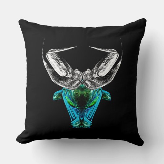 Stier – Minimalistische Zodiakale Sierkussen (Voorkant)