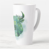 Stier ontwerp | Herinnering | Motivatie Latte Mok (Rechterhoek)