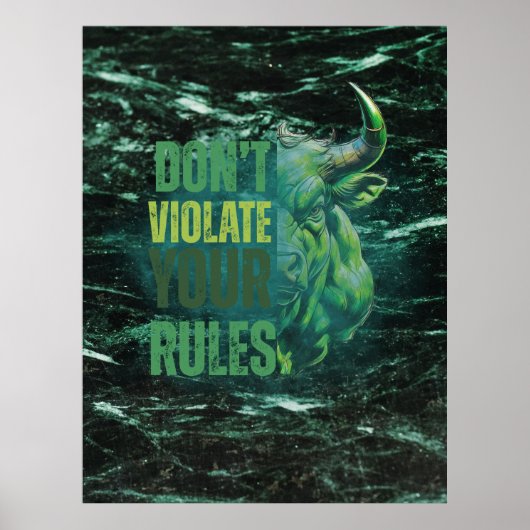 Stier ontwerp | Herinnering | Motivatie Poster (Voorkant)