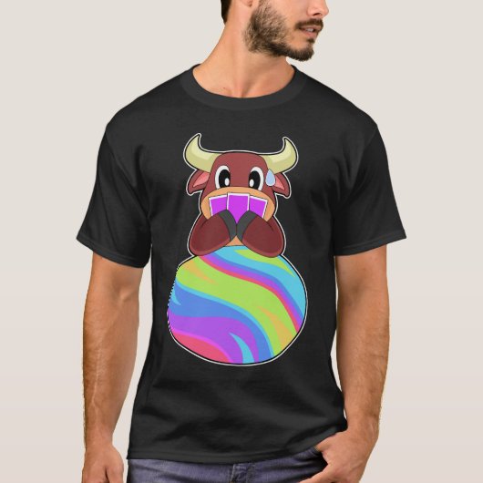 Stier Pasen Poker T-shirt (Voorkant)
