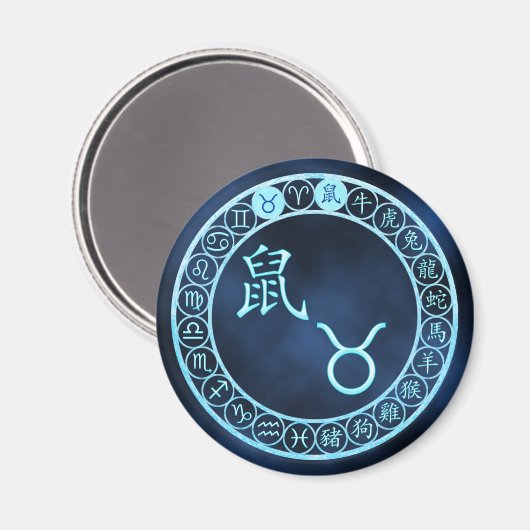 Stier/Rat Magneet (Voorkant / Achterkant)