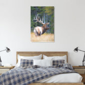 Stier Rocky Mountain Elk Canvas Afdruk (Insitu (Slaapkamer))