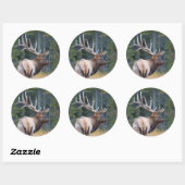 Stier Rocky Mountain-wapiti Ronde Sticker (Vel)