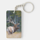 Stier Rocky Mountain-wapiti Sleutelhanger (achterkant)