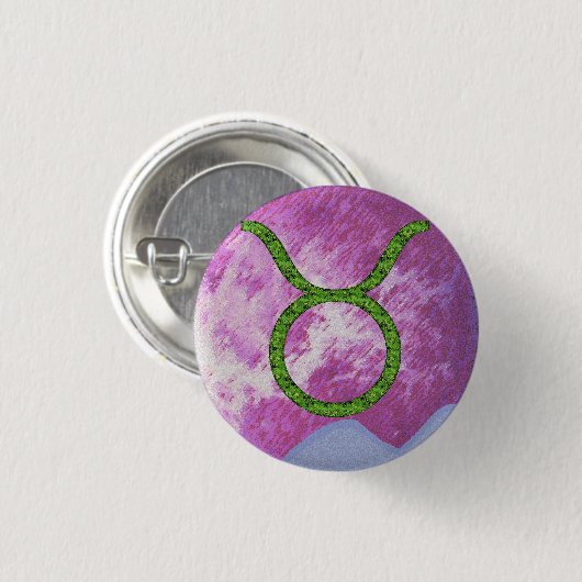 Stier Ronde Button 3,2 Cm (Voorkant /achterkant)