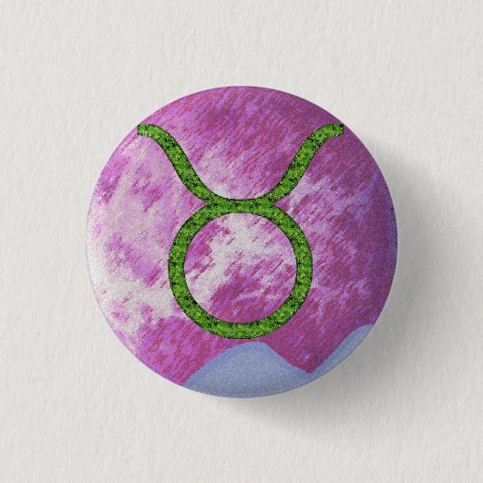 Stier Ronde Button 3,2 Cm (Voorkant)