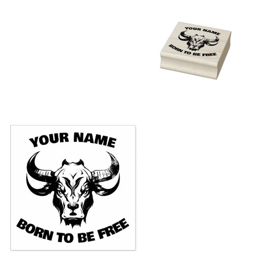 stier rubberstempel (Gestempeld)