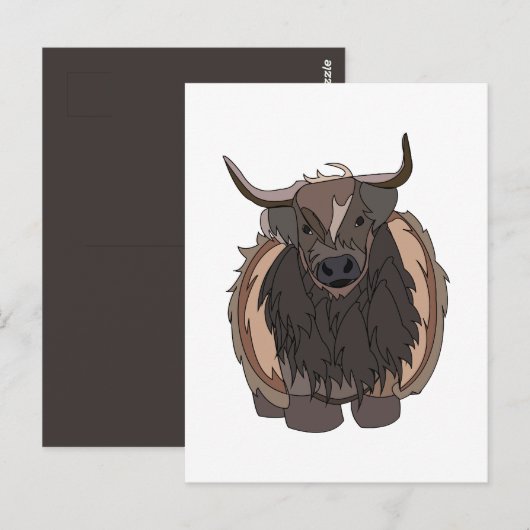 Stier Rundvee Stier Briefkaart (Voorkant / Achterkant)