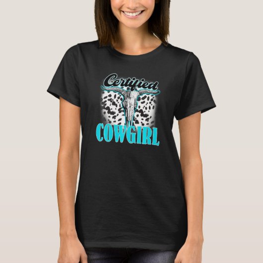 Stier Schedel Turquoise Luipaard Gecertificeerde C T-shirt (Voorkant)