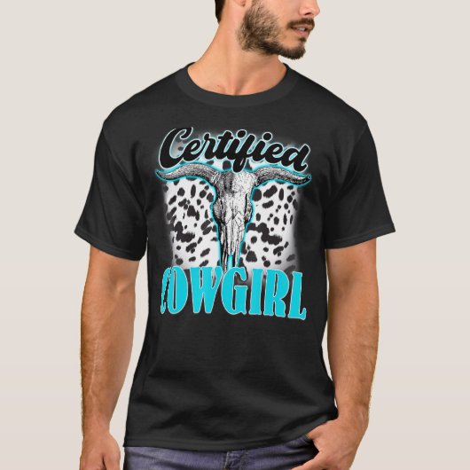 Stier Schedel Turquoise Luipaard Gecertificeerde C T-shirt (Voorkant)