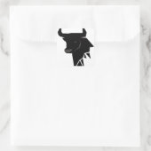 Stier Silhouet Dierenriem Vierkante Sticker (Tas)