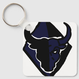 Stier Sleutelhanger met Vet Lettertype – Eenvoudig