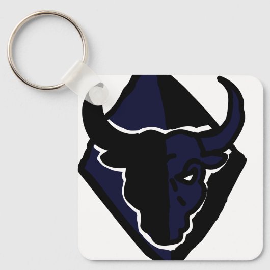 Stier Sleutelhanger met Vet Lettertype – Eenvoudig (Voorkant)