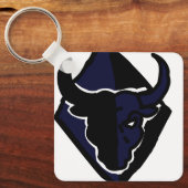 Stier Sleutelhanger met Vet Lettertype – Eenvoudig (Voorkant)
