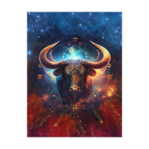 Stier Sterrenbeeld Aquarelontwerp