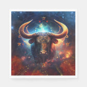 Stier Sterrenbeeld Aquarelontwerp Servet (Voorkant)