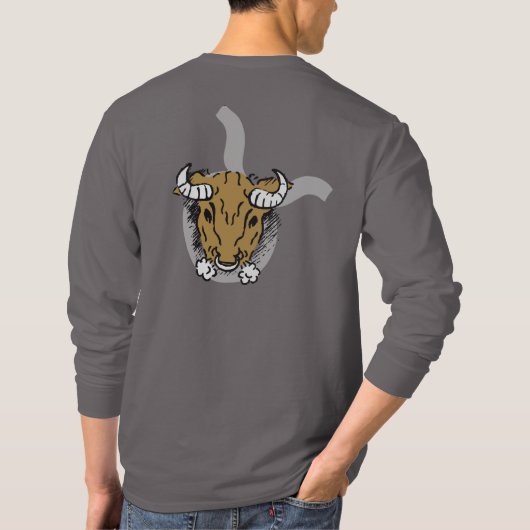 Stier sterrenbeeld astrologische mannen t-shirt (Achterkant)