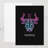 Stier Sterrenbeeld De Stier Ontwerp Verjaardagscad Kaart (Voorkant / Achterkant)