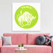 Stier, Sterrenbeeld, Horoscoop, Astrologie Canvas Afdruk (Insitu (Woonkamer))