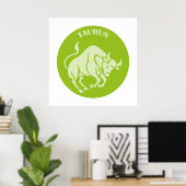 Stier, Sterrenbeeld, Horoscoop, Astrologie Poster (Thuiskantoor)