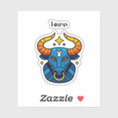 Stier Sterrenbeeld - Minimalistische Gouden Hemels Sticker (Vel)