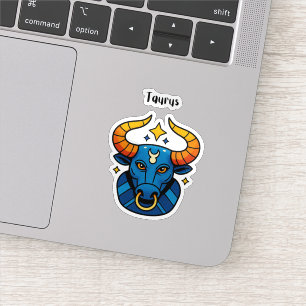 Stier Sterrenbeeld - Minimalistische Gouden Hemels Sticker