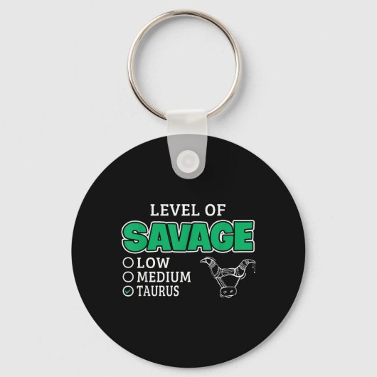 Stier Sterrenbeeld Niveau van Savage Grappige Quot Sleutelhanger (Voorkant)