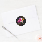 Stier- sterrenbeeld ronde sticker (Envelop)