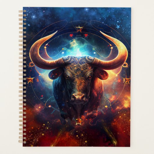 Stier Sterrenbeeld Watercolorontwerp Planner (Voorkant)