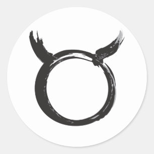 Stier Stier Dierenriem April Mei Lente Astrologie  Ronde Sticker