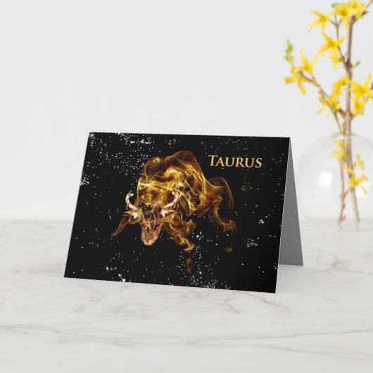 Stier - stier-Kaart Kaart (Gele Bloem)