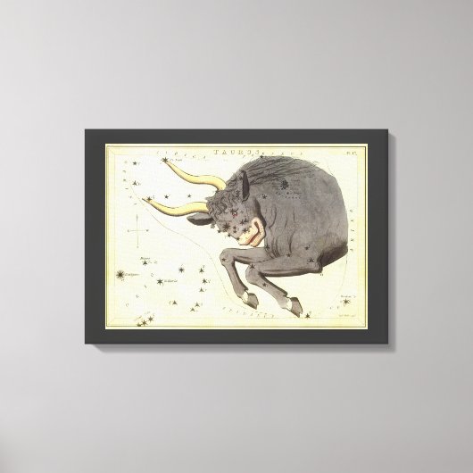 Stier Stier, sterrenbeeld Urania's Mirror Canvas Afdruk (Voorkant)
