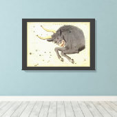 Stier Stier, sterrenbeeld Urania's Mirror Canvas Afdruk (Insitu (Houten vloer))