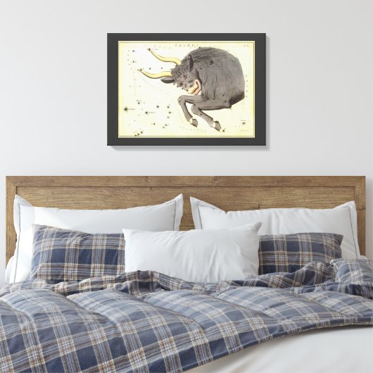 Stier Stier,  sterrenbeeld Urania's Mirror Canvas Afdruk (Insitu (Slaapkamer))